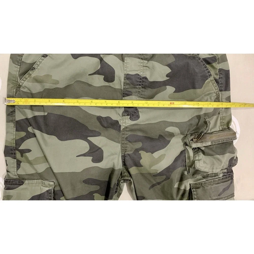 Abercrombie Kids Green Camo Cargo Jogger Pants Stretch Waist‎ Youth 15/16